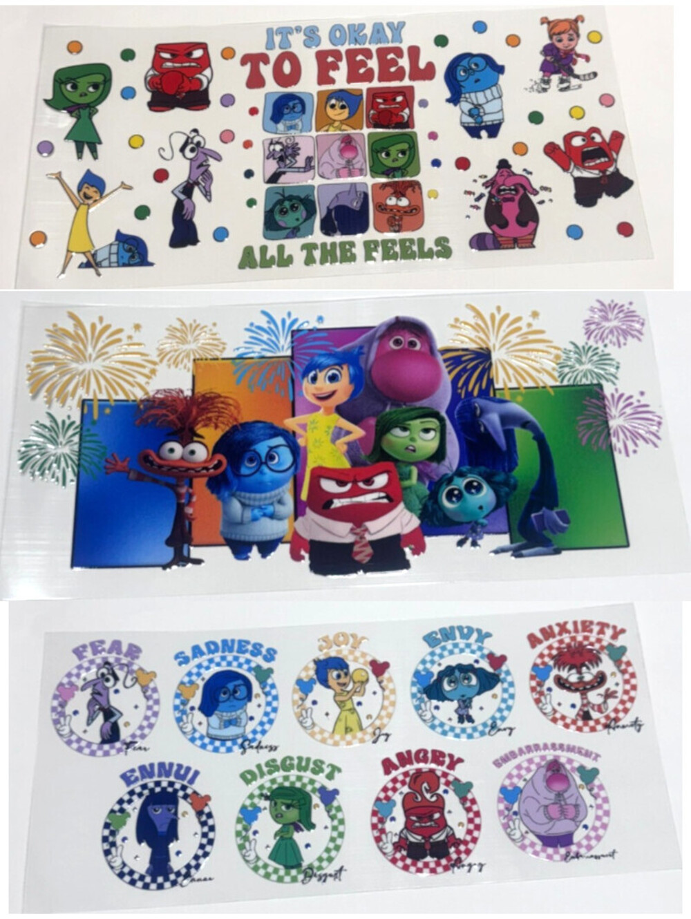 3 Cup Wraps Inside Out for 16 oz Cups or Tumblers Ornaments Journals Scrapbook